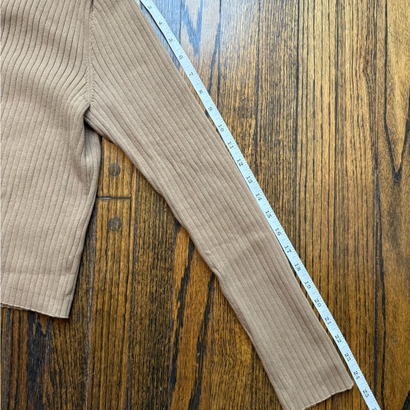Reformation, Ribbed Tan Cardigan, Medium - Picture 7 of 7